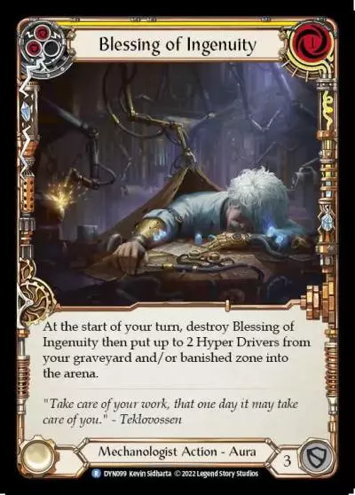 Blessing of Ingenuity YELLOW DYN099 - Dynasty - Flesh and blood card