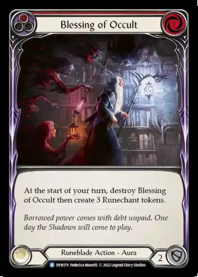 Blessing of Occult RED DYN179 - Dynasty - Flesh and blood card