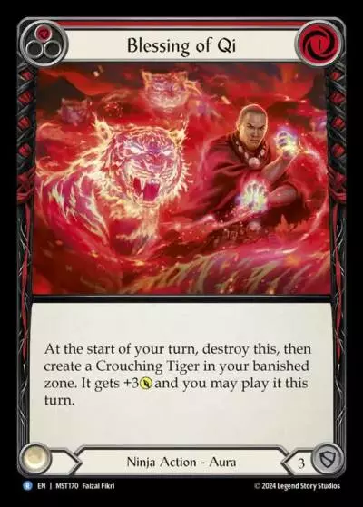 Blessing of Qi RED MST170 - Part the Mistveil - Flesh and blood card