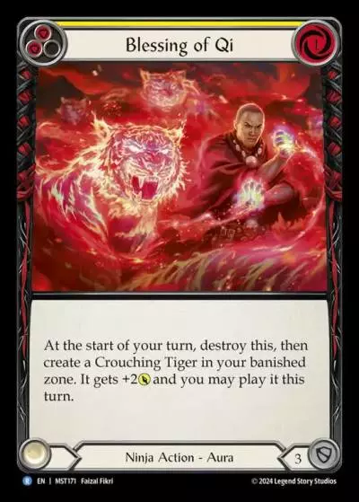 Blessing of Qi YELLOW MST171 - Part the Mistveil - Flesh and blood card