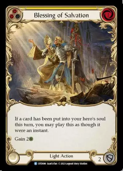 Blessing of Salvation YELLOW DTD086 - Dusk till Dawn - Flesh and blood card