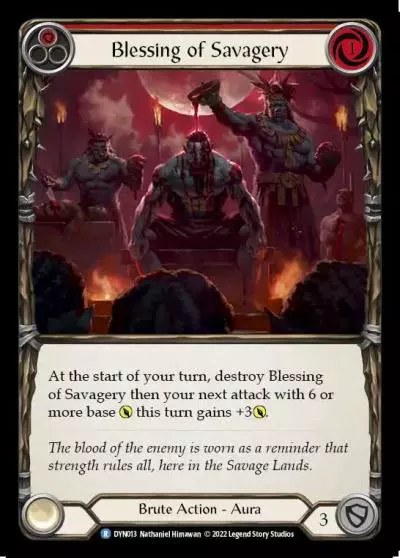 Blessing of Savagery RED DYN013 - Dynasty - Flesh and blood card