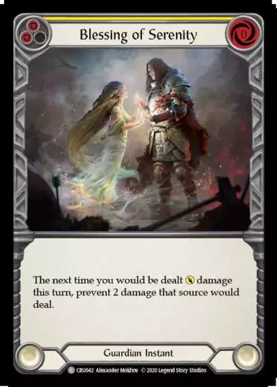 Blessing of Serenity YELLOW CRU042 - Crucible of War - Flesh and blood card