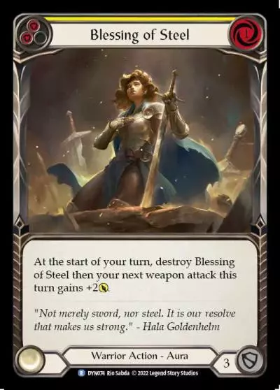 Blessing of Steel YELLOW DYN074 - Dynasty - Flesh and blood card