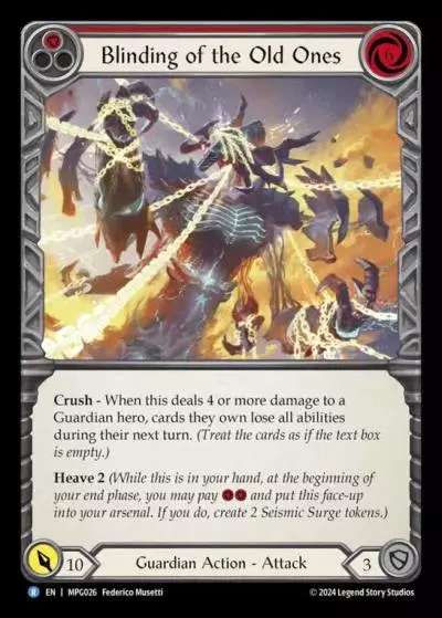 Blinding of the Old Ones RED MPG026 - Mastery Pack Guardian - Flesh and blood card
