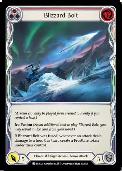 Blizzard Bolt RED LXI022 - Lexi - Blitz Deck - Flesh and blood card