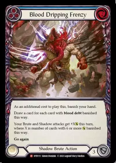 Blood Dripping Frenzy BLUE DTD111 - Dusk till Dawn - Flesh and blood card