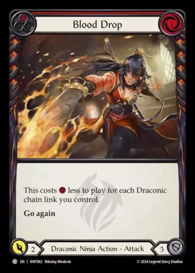 Blood Drop RED HNT062 - The Hunted - Flesh and blood card