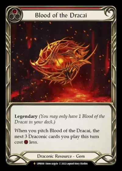 Blood of the Dracai RED UPR000-RF - Uprising - Flesh and blood card