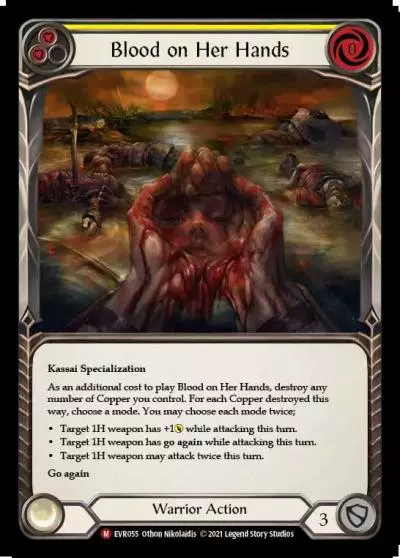 Blood on Her Hands YELLOW EVR055 - Everfest - Flesh and blood card