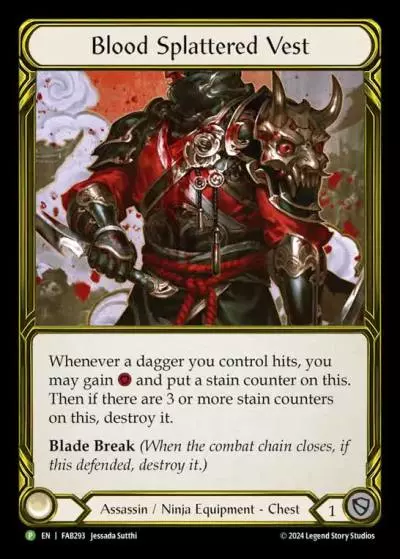 Blood Splattered Vest FAB293-GF - Premier Organized Play - The Hunted - Flesh and blood card