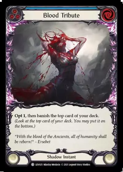 Blood Tribute BLUE LEV025 - Levia - Blitz Deck - Flesh and blood card