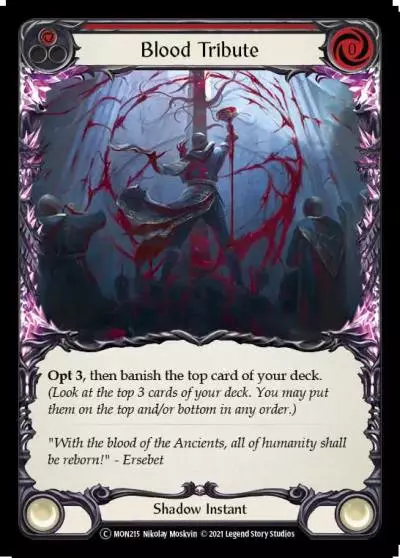 Blood Tribute RED U-MON215-RF - Monarch - Unlimited - Flesh and blood card