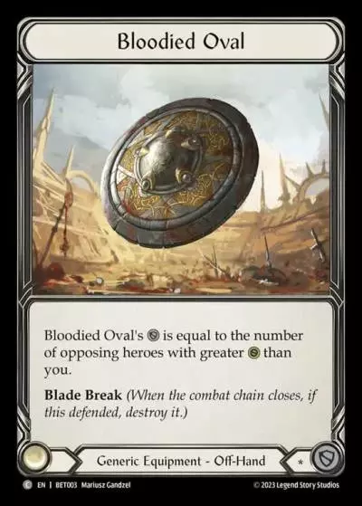 Bloodied Oval BET003 - Betsy - Heavy Hitters Blitz Deck - Flesh and blood card