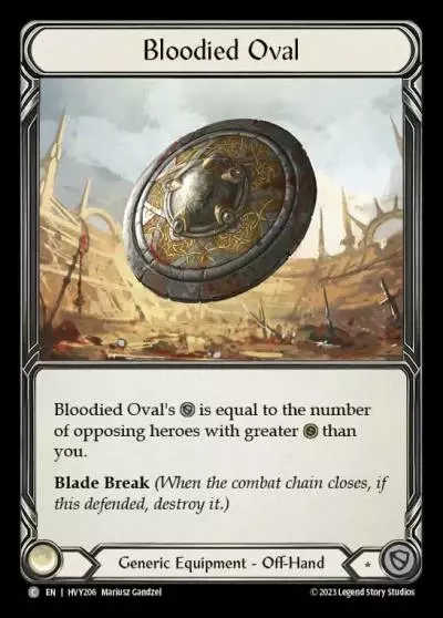 Bloodied Oval HVY206 - Heavy Hitters - Flesh and blood card