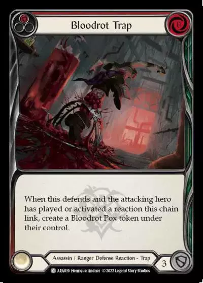Bloodrot Trap RED ARA019 - Arakni - Blitz Deck - Flesh and blood card
