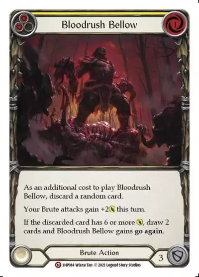 Bloodrush Bellow YELLOW 1HP014 - History Pack 1 - Flesh and blood card