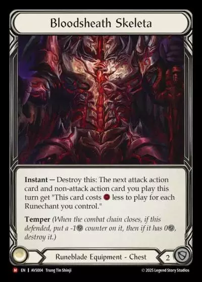 Bloodsheath Skeleta AVS004 - Armory Deck Legends - Viserai, Rune Blood - Flesh and blood card