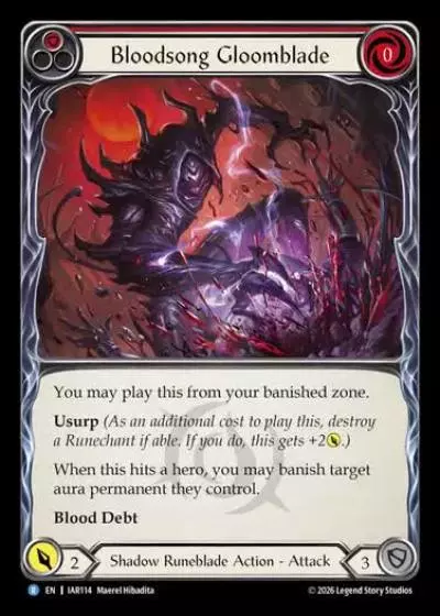 Bloodsong Gloomblade IAR114 - Usurp the Shadow Throne - Flesh and blood card