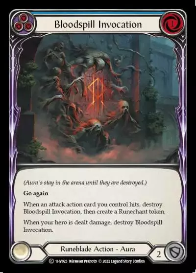 Bloodspill Invocation BLUE 1HV023 - Viserai - Blitz Deck - Flesh and blood card