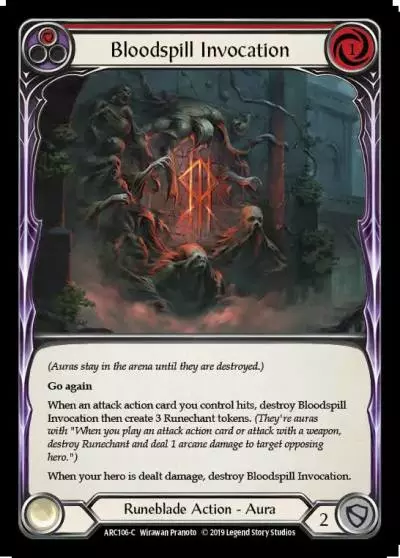 Bloodspill Invocation RED ARC106 - Arcane Rising - Flesh and blood card
