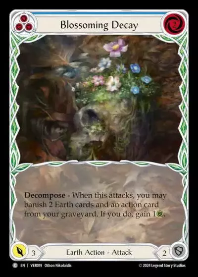 Blossoming Decay BLUE VER019 - Rosetta Blitz Deck - Verdance - Flesh and blood card
