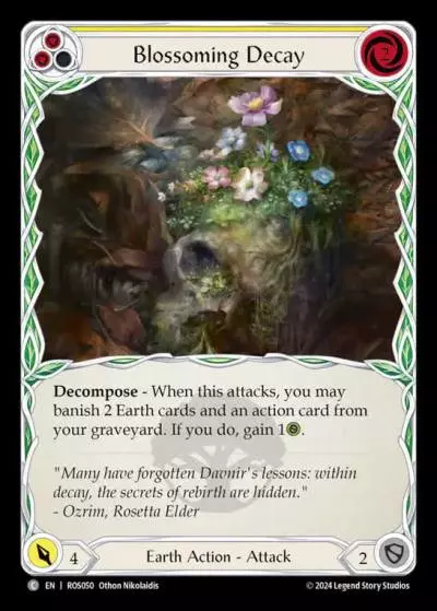 Blossoming Decay YELLOW ROS050 - Rosetta - Flesh and blood card
