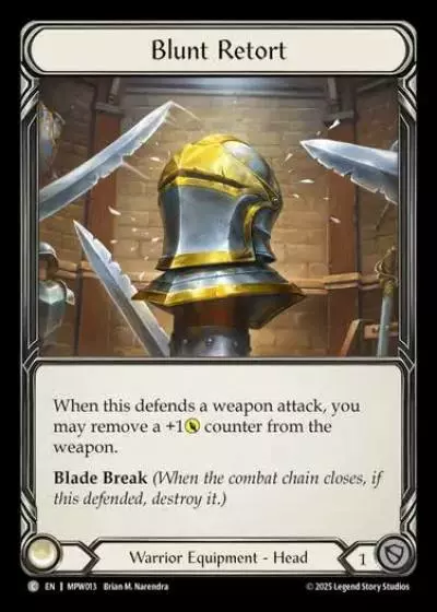 Blunt Retort MPW013 - Mastery Pack Warrior - Flesh and blood card