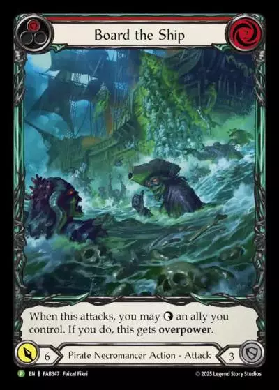 Board the Ship RED FAB347-RF - Battle Hardened - High Seas - Flesh and blood card