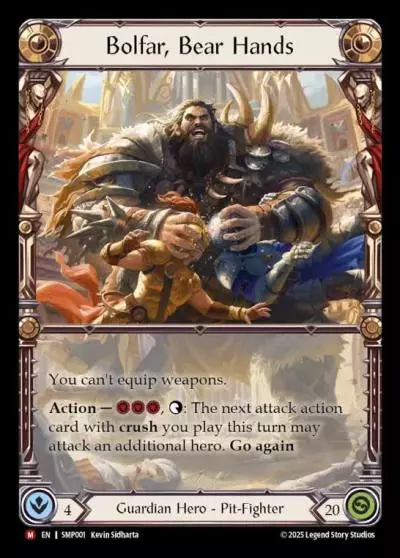 Bolfar, Bear Hands SMP001 - Smash Palace - Flesh and blood card