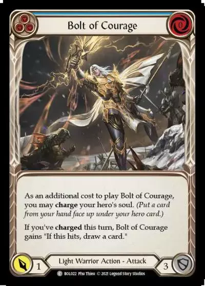 Bolt of Courage BLUE BOL022 - Boltyn - Blitz Deck - Flesh and blood card