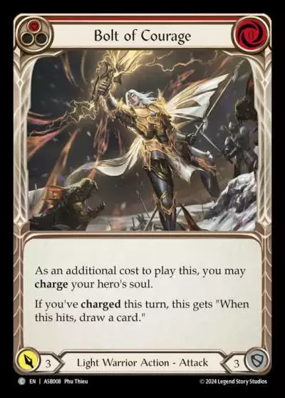 Bolt of Courage RED ASB008 - Armory Deck - Ser Boltyn, Breaker of Dawn - Flesh and blood card