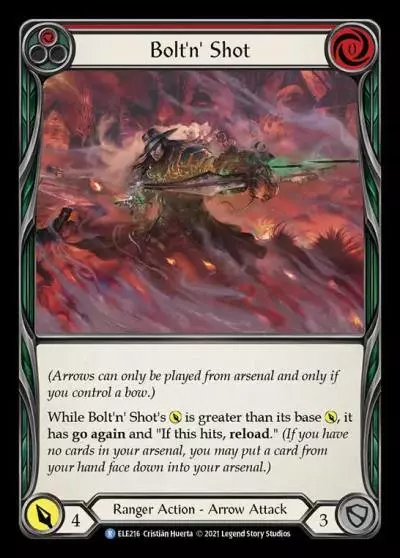 Bolt'n' Shot RED ELE216 - Tales of Aria - Flesh and blood card