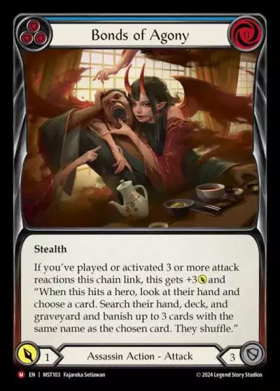 Bonds of Agony BLUE MST103 - Part the Mistveil - Flesh and blood card