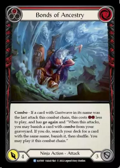 Bonds of Ancestry RED KAT007 - Katsu - Blitz Deck - Flesh and blood card