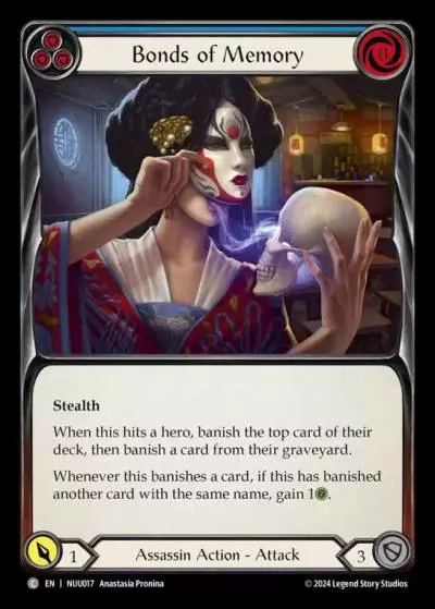 Bonds of Memory BLUE NUU017 - Nuu - Blitz Deck - Flesh and blood card