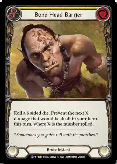 Bone Head Barrier YELLOW U-WTR010-RF - Welcome to Rathe - Unlimited - Flesh and blood card