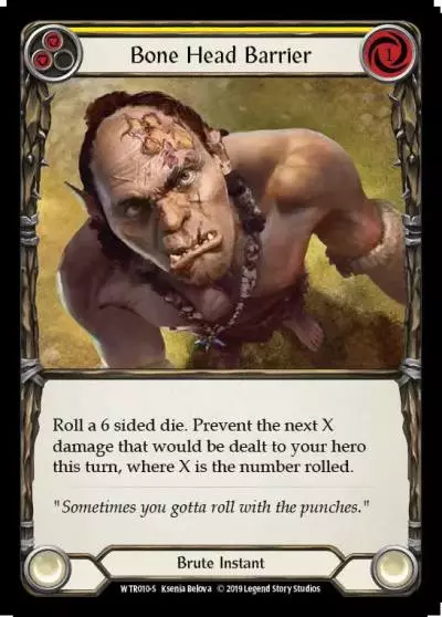 Bone Head Barrier YELLOW WTR010 - Welcome to Rathe - Flesh and blood card