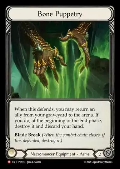 Bone Puppetry PEN151 - Compendium of Rathe - Flesh and blood card