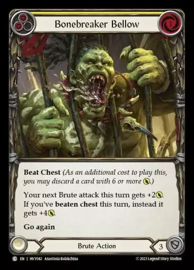 Bonebreaker Bellow YELLOW HVY042 - Heavy Hitters - Flesh and blood card