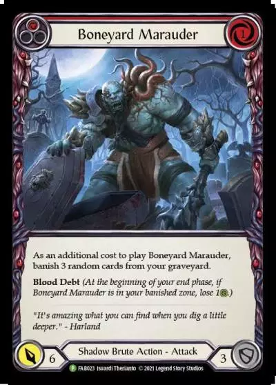 Boneyard Marauder RED FAB023-RF - Marketing - Team Covenant Monarch - Flesh and blood card