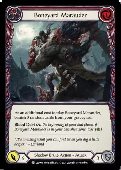 Boneyard Marauder RED LEV009 - Levia - Blitz Deck - Flesh and blood card