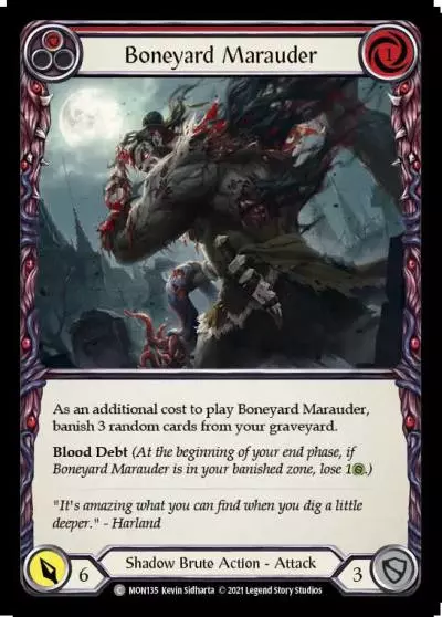 Boneyard Marauder RED MON135 - Monarch - Flesh and blood card