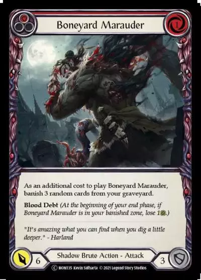 Boneyard Marauder RED U-MON135-RF - Monarch - Unlimited - Flesh and blood card