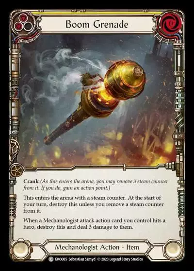 Boom Grenade YELLOW EVO085 - Bright Lights - Flesh and blood card