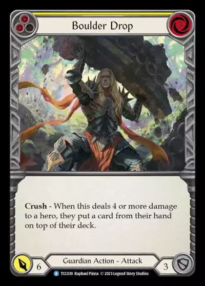 Boulder Drop YELLOW TCC039 - Round the Table: TCC x LSS - Flesh and blood card