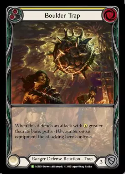 Boulder Trap YELLOW LGS138-RF - Armory - Season 9 - Flesh and blood card