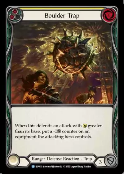 Boulder Trap YELLOW RIP011 - Riptide - Blitz Deck - Flesh and blood card