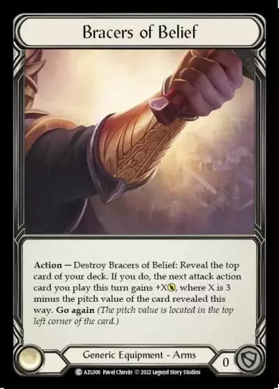 Bracers of Belief AZL006 - Azalea - Blitz Deck - Flesh and blood card