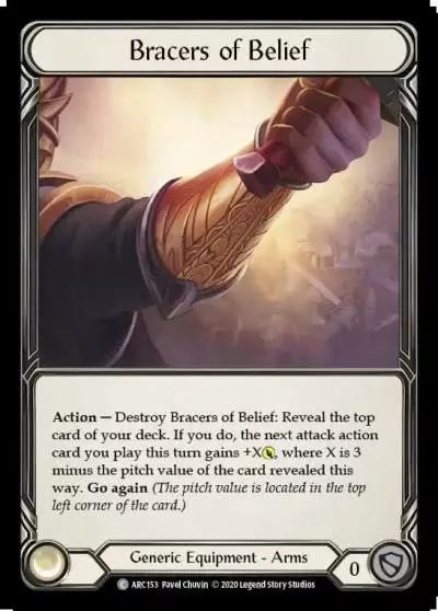 Bracers of Belief U-ARC153-RF - Arcane Rising - Unlimited - Flesh and blood card